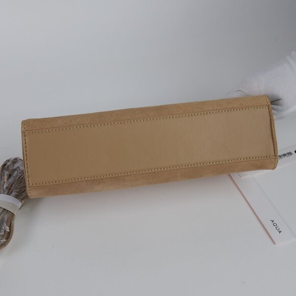 Aqua Tan Suede Rectangle Crossbody/Clutch - NWT - Picture 5 of 6